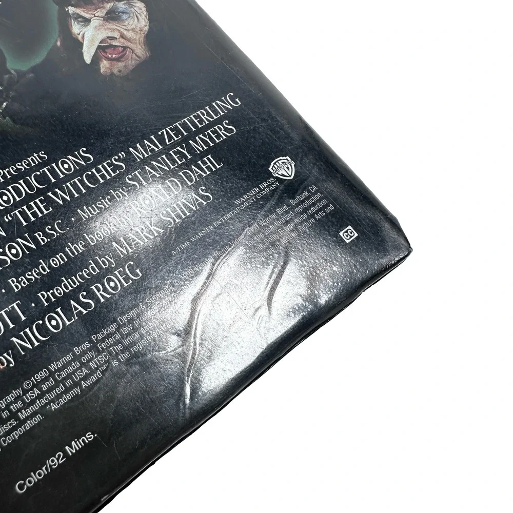The Witches VHS 1990 Jim Henson Roald Dahl Anjelica Huston Warner Bros 17414 PG - Picture 8 of 10